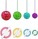 RRigo Pom Pom Maker, 4 Größen Fluff Ball Weaver Nadel PomPom Maker Sets-DIY Pompoms Handwerk Puppe Making Kits, Pom-Pom Maker Knitting Loom (4)