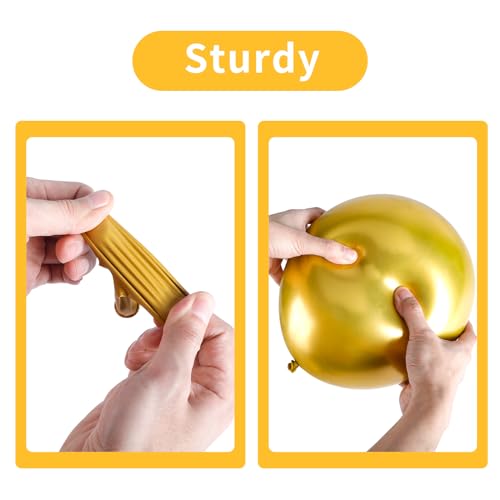 Image of RUBFAC 92pcs Metallic Gold Balloons Chrome Gold Balloon Different Sizes 18 12 10 5 Inch Gold Latex Balloons for Happy New Year Decorations 2024 Birthday Party Graduation