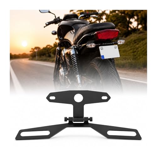 Support de plaque moto en aluminium avec support de feu arrière réglable - 2
