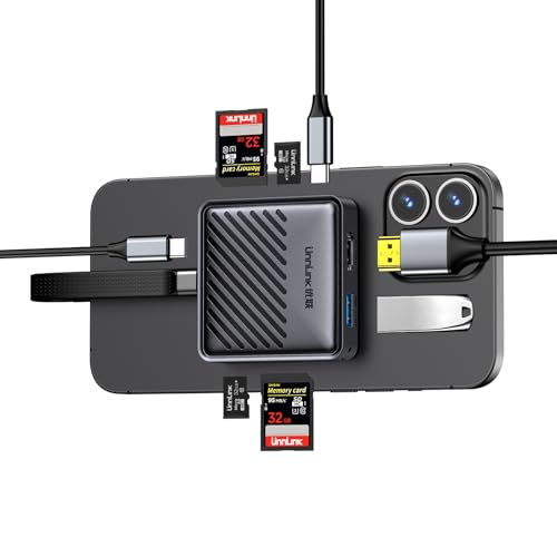 Station USB C magnétique pour connecter cartes SD et écran HDMI 4K
