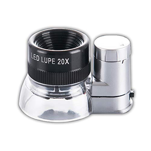 Loupe de bijoutier 20X LED : finie la fatigue visuelle sur vos bijoux