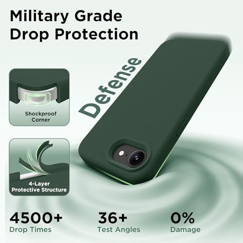 Image of GolbinBox Magnetic for iPhone 17e /16e Case, Silicone Cover, Army Green