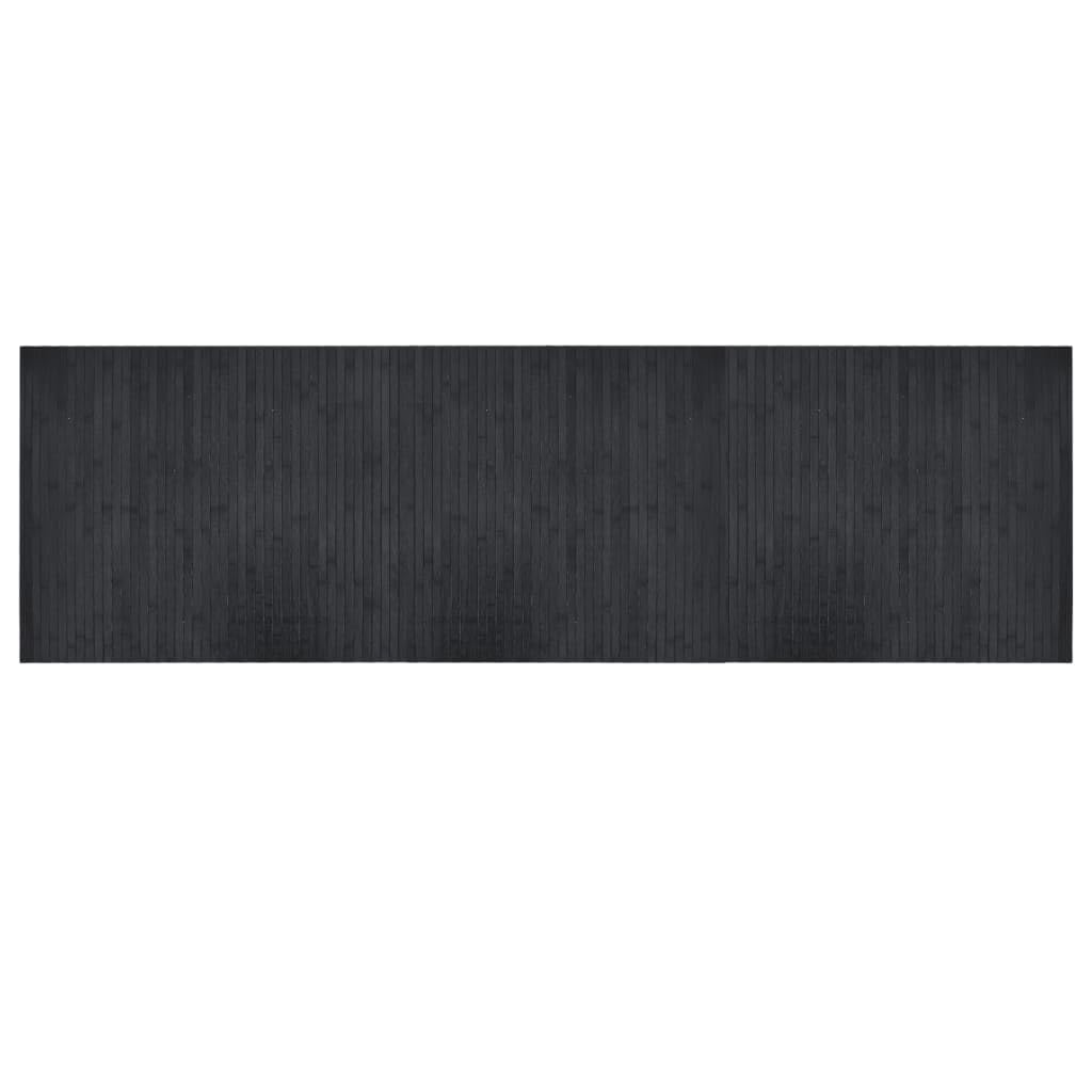 Tapis de chambre en bambou gris facile à nettoyer vidaXL 60x200