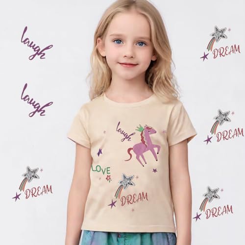 Image of Toddler Girl Short Sleeve Shirt Love Heart Top Girls 4th of July Shirts