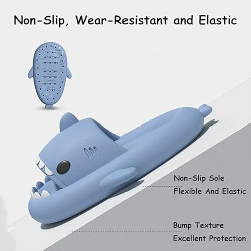 Jfxgjuv Shark Slides Ice Cream Cone, Shark Slides with 3D Funny Fins, Cloud Shark Home Spa Slippers Sandals Shoes for Women Men3