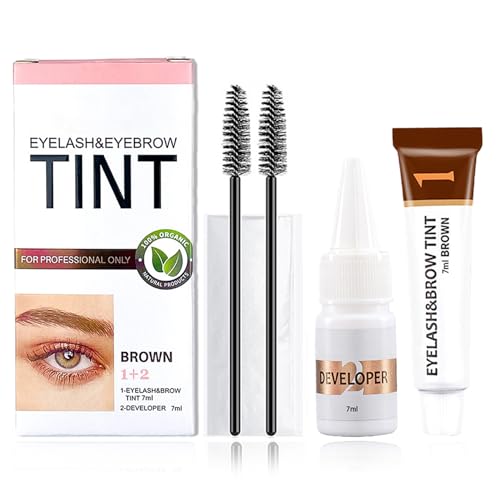 Eyelash & Eyebrow Color Kit, 2-in-1 Professional Eyebrow Tint & Lash Tint for Women, Lasts Up to 4...