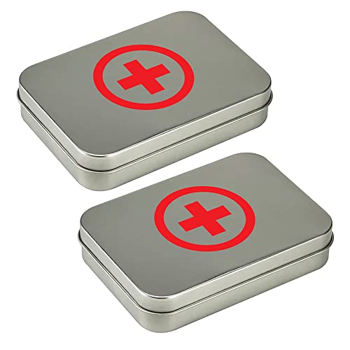 Compact First Aid Kit Mini Tin Box (2 Sets)