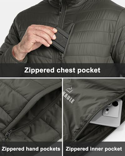 Image of 33,000ft Men's Puffer Jacket Lightweight Packable Insulated Winter Coat