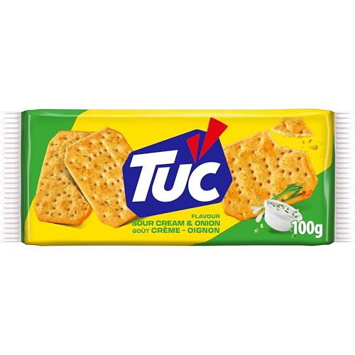 Biscuits Apéritifs Crackers Goût Crème Oignon Tuc Lu Le Sachet De 100 G