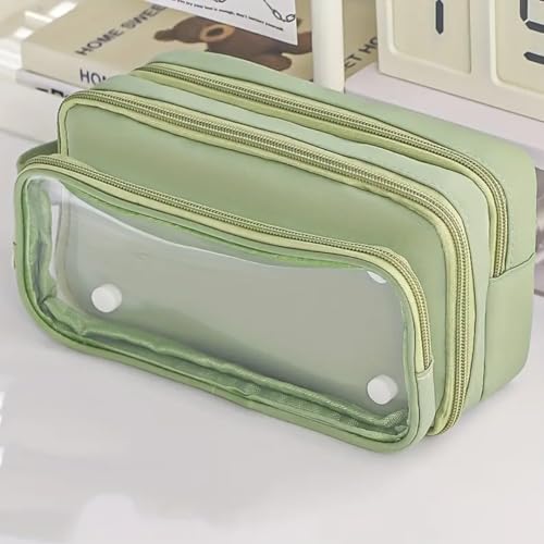 Image of Storio Pencil Box Pouch for School Kids Girls & Boys Aesthetic | Multi-Purpose Pencil Case - Portable Stationery Organizer for Pens, Markers & Beauty Essentials - Ideal for Office Desk Storage