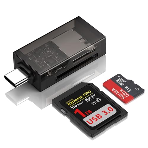 for iPhone 17 Pro Max Air, Digital Camera Adapter SD Card Reader for iPhone 16, 16e, 16 Pro Max, 16 Pro, 16 Plus, 15 Series, Mac, MacBook Pro Air, USB C to TF Micro SD Memory Card Reader Transfer