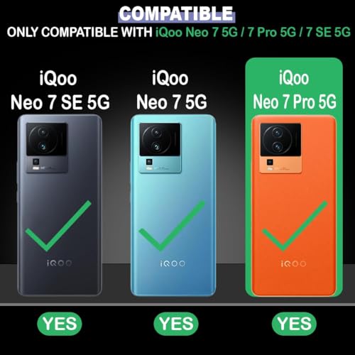 Image of COVERBLACK Cases Flexible Rubber Case Back Cover Compatible for IQOO Neo 7 5G - Transparent