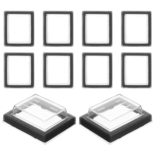 Image of DOITOOL 15pcs Black Rocker Switch Caps Push Button Protective Covers Made of Sturdy Plastic and Silicone to Protect Buttons from Damage and Wear for Automotive and Electronic Applications