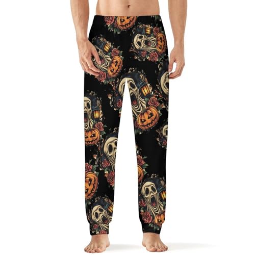 Halloween Ghostface Men's Pajamas Pants Lightweight Sleep Lounge Pant Pjs Bottoms Casual Sleepwear