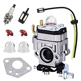 63022 Carburetor for Harbor Freight 52cc 2HP Predator Earth Auger 63022 with Primer Bulbs Spark Plug Gasket Fuel Line Carb Kit, Replace 63022 56257 57341
