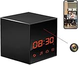 [Visión nocturna mejorada] Esta cámara de reloj tiene visión nocturna para grabar videos más claros incluso en la oscuridad. Cuando la luz se oscurece, la visión nocturna se encenderá automáticamente. Ya sea de día o de noche, puede proteger la seguridad de su oficina o casa.