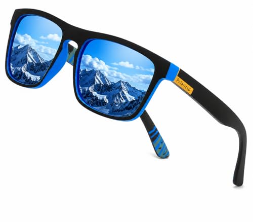 Image of Tropic Blu - Polarised HD Sports Fasion Sunglasses Unisex Sun Glasses Fishing Running Golf Sunglasses for Men Women with UV Protection Square (Blue Lens)