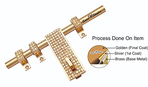Image of Smart Shophar Parada Aldrop 14 Inches Gold Pack of 1 / Fancy Aldrop for Door Fittings /Single & Double Door Kit /Aldrop Lock Set, Door Latch, Door Accessories