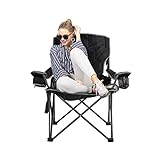 silla plegable pesca Elegante y de alta calidad: el asiento de esta silla utiliza una tecnología de procesamiento única que es hermosa, elegante y duradera. La silla móvil es adecuada para acampar, festivales, jardines, terrazas, balcones, picnics, fiestas, pesca o eventos deportivos.