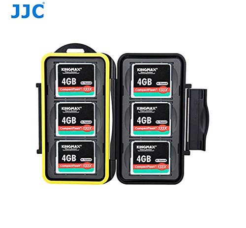 Water Resistant Jjc Mc-Cf6 Memory Card Hard Case For 6 Pcs Cf Cards With Lock #TOP3