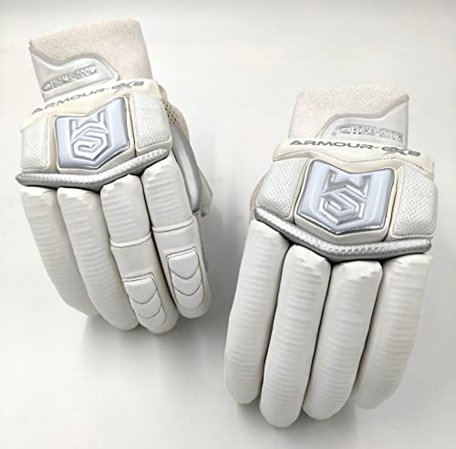 Image of Armour-GX8 (4.0) | Cricket Batting Gloves | Multi Color (White-Silver, Medium, Right Hand)