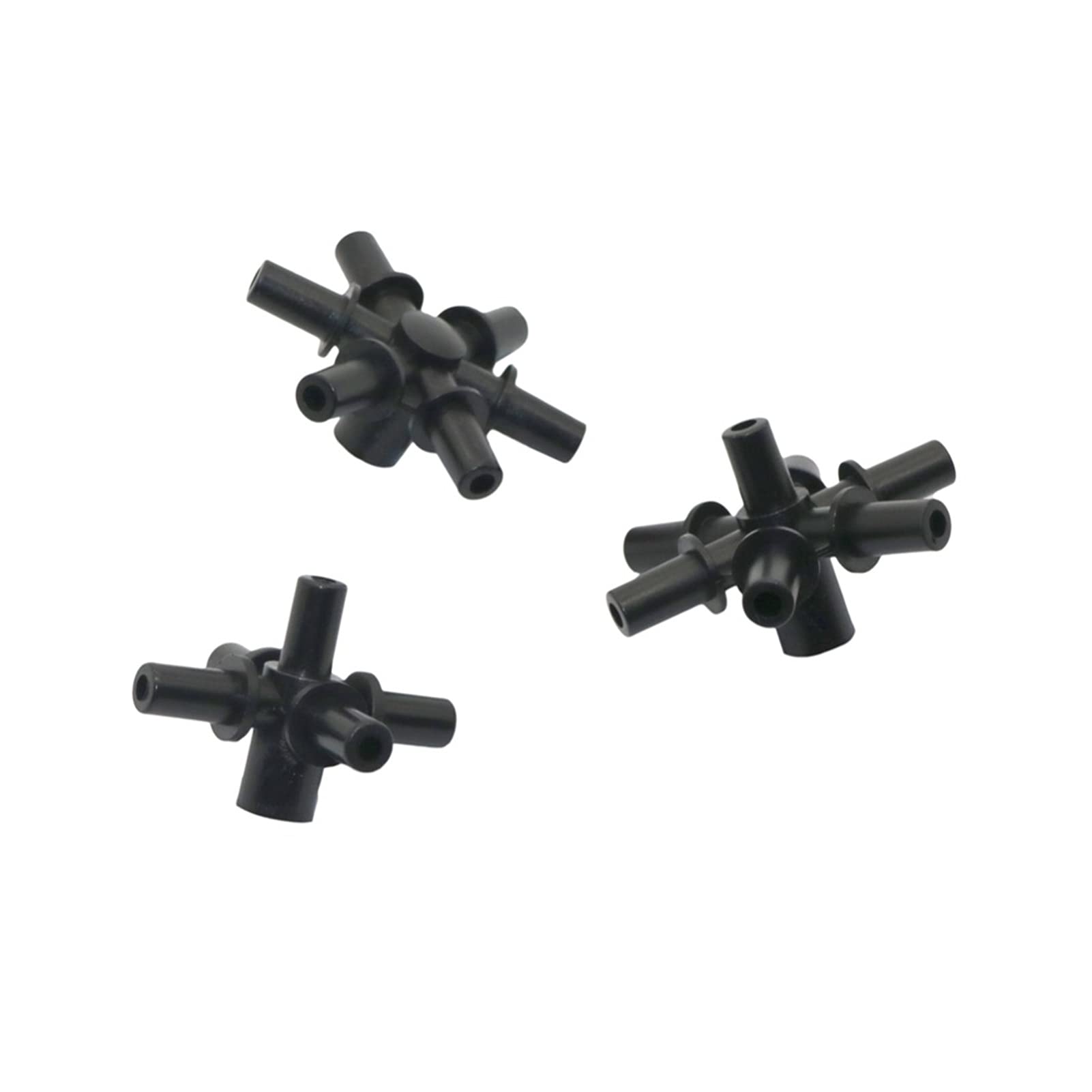 Itcleymdzv One Color Garden Plumbing 6Mm Interface Multiple Joints Cross-Connect Connector Five-Way Six-Way Seven-Way Garden Irrigation Hose Diverter 100 Pieces (Color : Black)