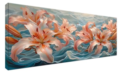 Pintura diamante kit 5D de flor lirio, manualidades de cristal ZX-9 en 70x40cm