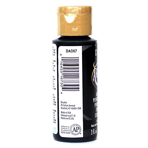 Image of DecoArt Americana Acrylic Paint, 2-Ounce, Lamp Black (DAO67-3) (Pack of 2)