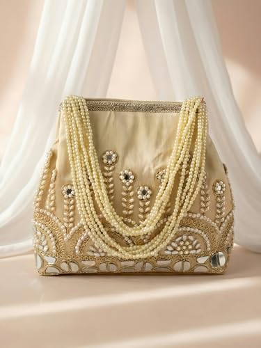 Image of Adiva Potli Handbags For Women | Potli Bags For Ladies For Wedding | Potli Bags For Women | Wedding Bags For Woman | Batwa Potlis Hand Bag | Designer Potli Bag For Ladies For Marriage
