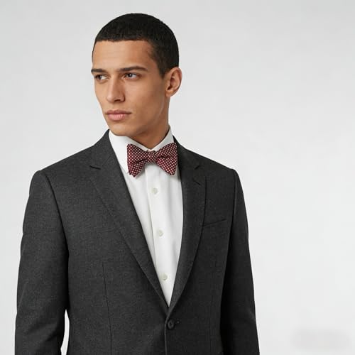 Image of 100% Silk Mens Bowtie Self Tie Bow Tie Bowtie Tuxedo Wedding Solid Color Formal Bow Ties for Man Many Colors