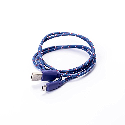 roxs USB Cable de Datos de Nylon para LG D605 Optimus L9 2 en púrpura