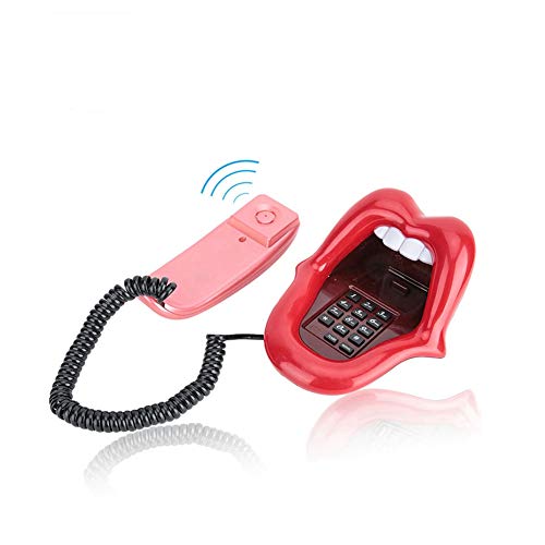 Teléfono Fijo de línea Fija, Labios Rojos, teléfono en Forma de lengüeta...