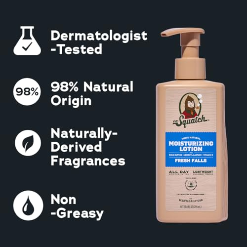 Dr. Squatch Natural Hand and Body Lotion for Men - Made with Shea Butter, Coconut Oil, Vitamin E for 24-Hr Moisturization - Pine Tar & Fresh Falls (10 fl oz, 2-Pack) - image 5