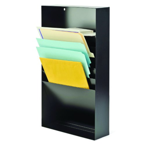 STEELMASTER 5-Compartment Desk Drawer Stationery Holder, 11.4" x 3.8" x 21", Black (2712SBK)