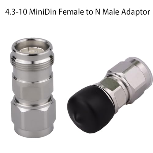 Adaptador conector Mini Din hembra 4.3-10 a N macho miniatura 3
