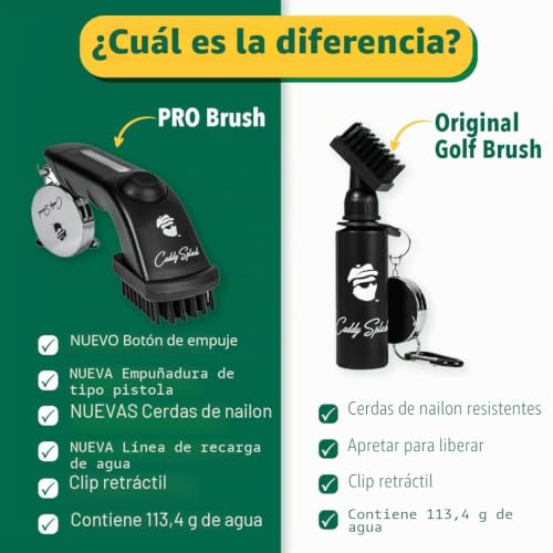 Cepillo para palos de golf Caddysplashbrush limpia estrías para evitar malos golpes 8