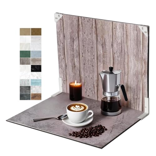 Food Photography Backdrop Kit, 16.5 x 11.7 in, 10 Double-Sided