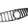Auto Parts for Mercedes-Benz W205 C63 C63S AMG Only 2019-2021 GT Style Front Grille Racing Grill Black/Silver Upper Bumper Hood Mesh Grid(Clear-Black)