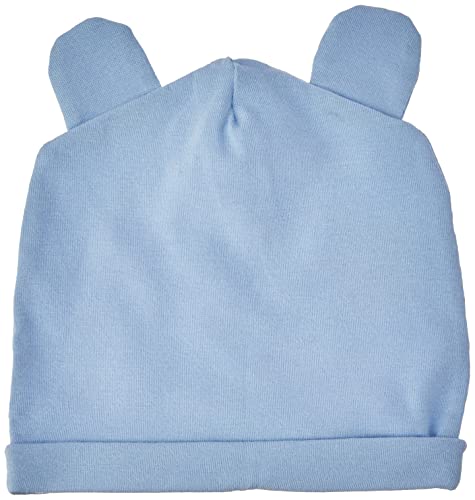 Gorro Orelhinha (02 peças), Zip, listrado/azul claro