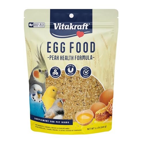 Vitakraft VitaSmart Egg Food for Birds - Daily Supplement for Parrots, Parakeets, Cockatiels, and Canaries - Bird Calcium Supplement 1.1 Pound (Pack of 1)