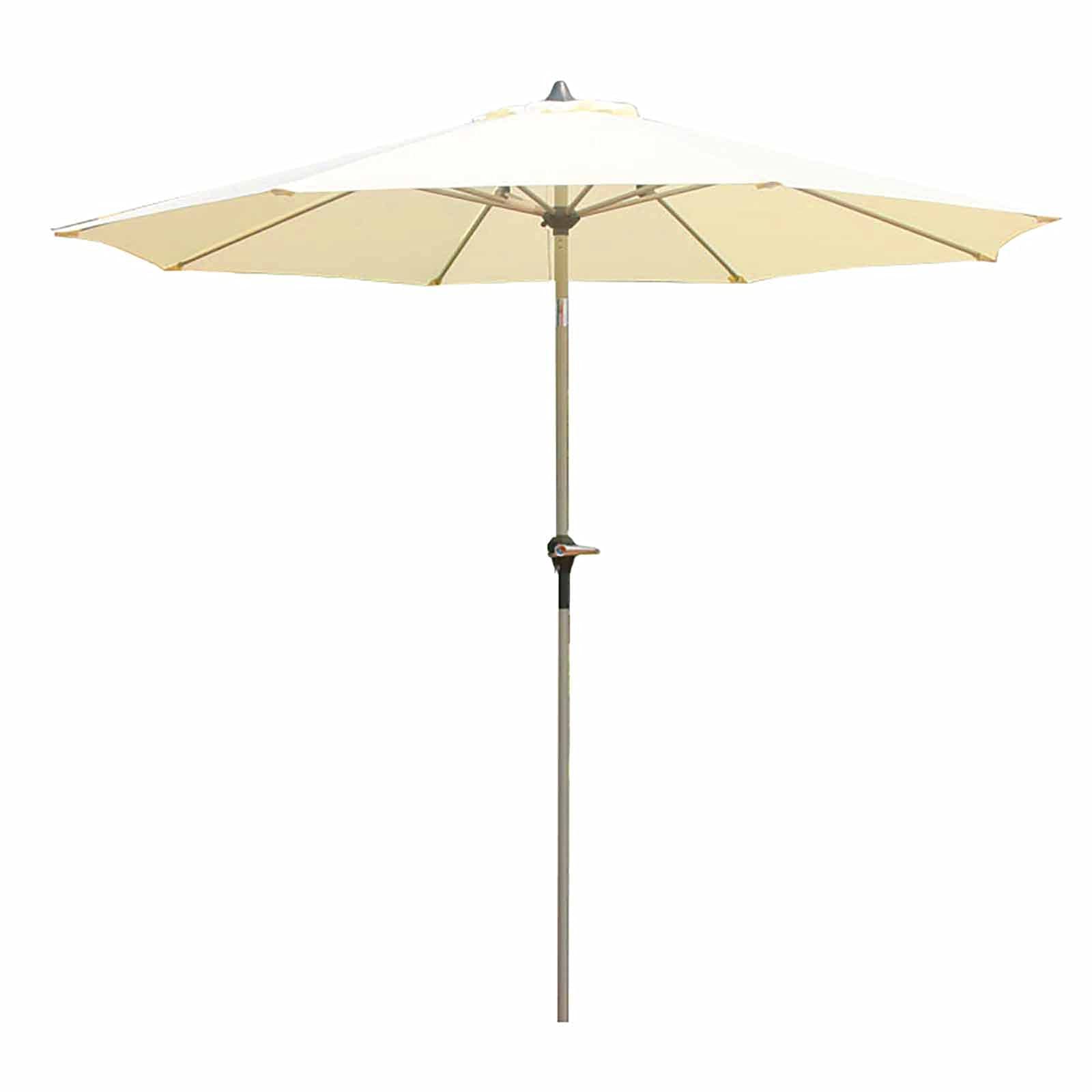 Parasol ogrodowy, duży, wodoodporny parasol tarasowy, 2,7 m, do użytku na zewnątrz, z mechanizmem nachylenia i korbą, okrągły, zacieniony baldachim na basen, plażę, do ogrodu