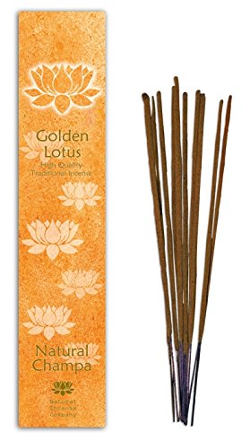 Natural Champa Räucherstäbchen, 10 Stück, Golden Lotus