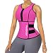 FeelinGirl Neoprene Sauna Suit - Sauna Tank Top Vest with Adjustable Shaper Trainer Belt 3X-Large, Pink