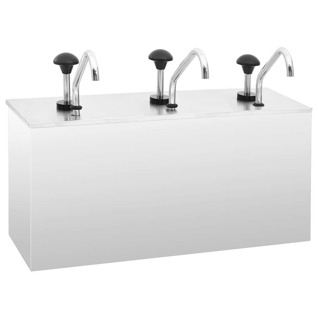 Soßenspender-Station 3 x 3.5 L Edelstahl Dosierer Gastronomie