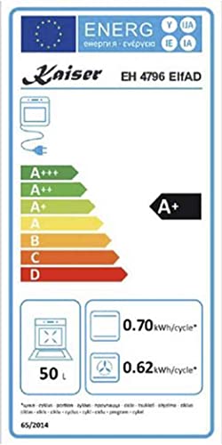 Kaiser Küchengeräte Einbaubackofen »EH 4796 ElfAD«, Retro Backofen 45 cm, Autark, 50 L, 9 Funktionen,Teleskopauszug,Intelligent Sysytem,Easy clean-Emaille,Leder bedeckte Griffstange – Bild 5