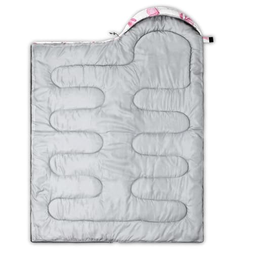 Image of QOOMO Camping Sleeping Bags,3 Season Warm & Cool Weather,Lightweight,Waterproof Sleeping Bags for Adults & Kids,Traveling,and Outdoors,Camping Gear Equipment