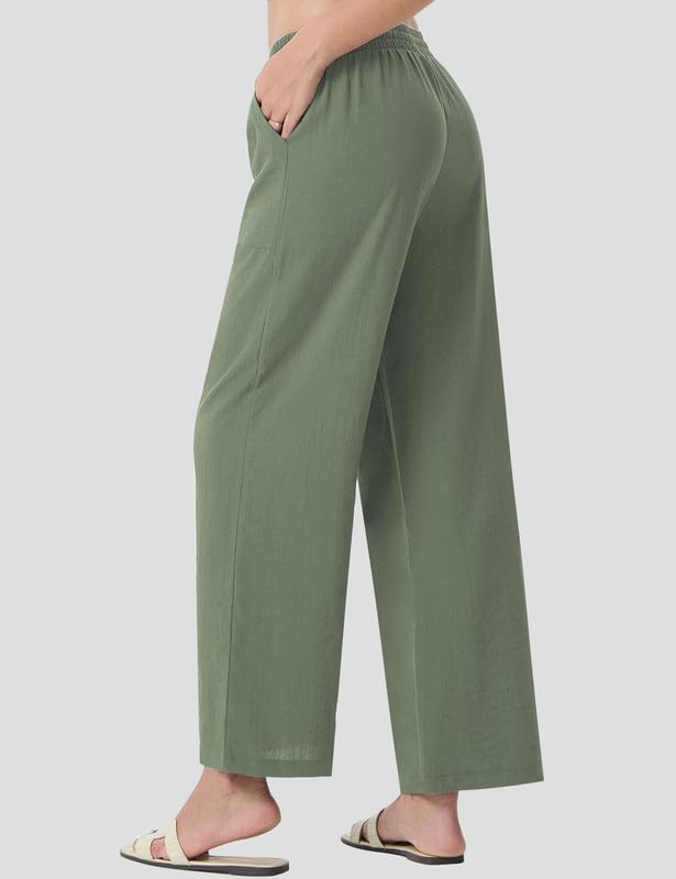 Women's Palazzo Pants for 29"/31" Flowy Travel Wide Leg Pants 2026 Ladies Casual Summer Loose Beach Lounge - Image 2