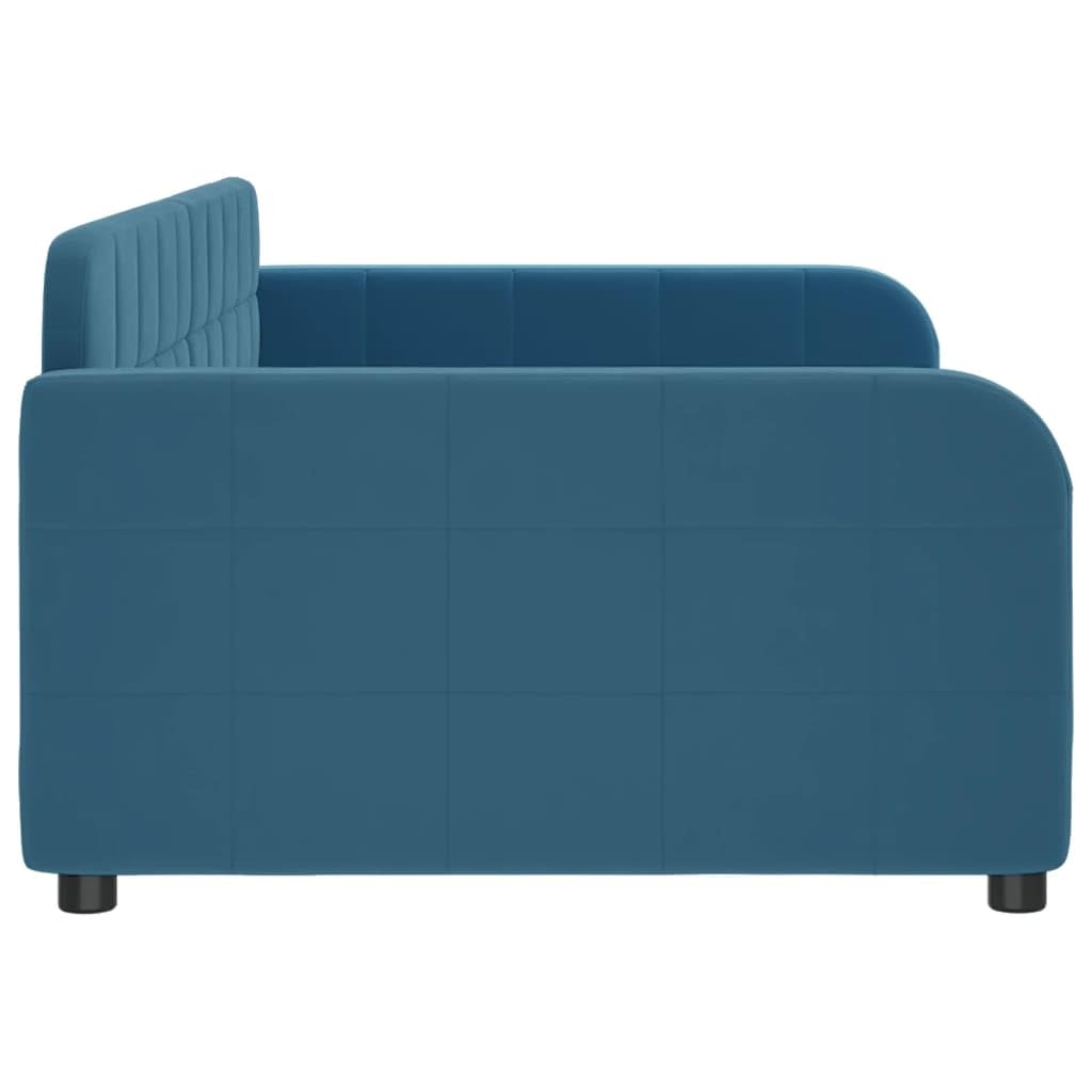 Brokky 354064 Letto da Giorno Blu 100x200 cm in Velluto Divano Letto,Giroletto, Singolo, Matrimoniale, Moderna