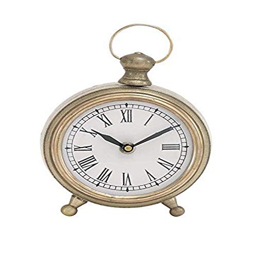 Deco 79 Aluminium Table Clock 5 W, 7 H-27547, 5 x 7