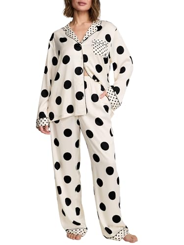 Victoria's Secret Satin Pajama Set, Long Sleeve Button Down &